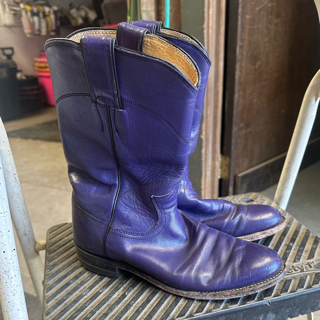 Vintage Purple Justin Roper Boots